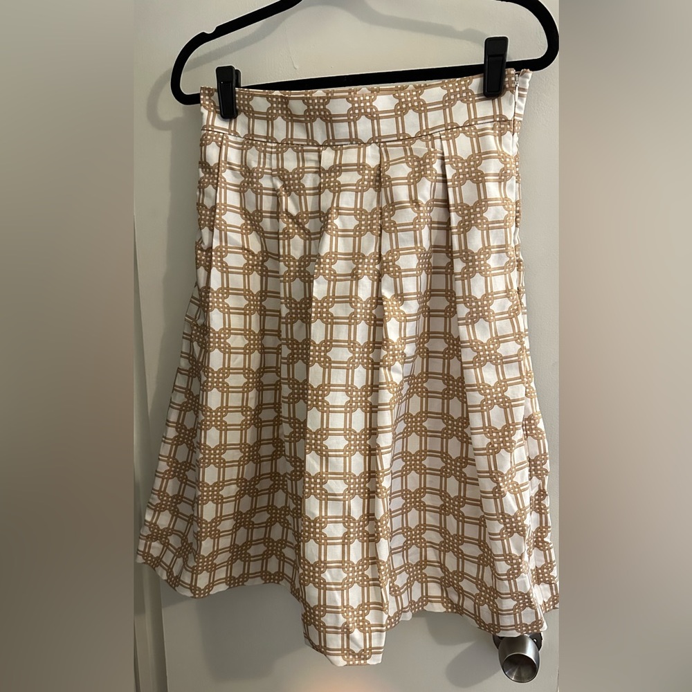 Ann Taylor cream and brown skirt NWT